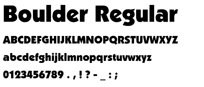 Boulder Regular font